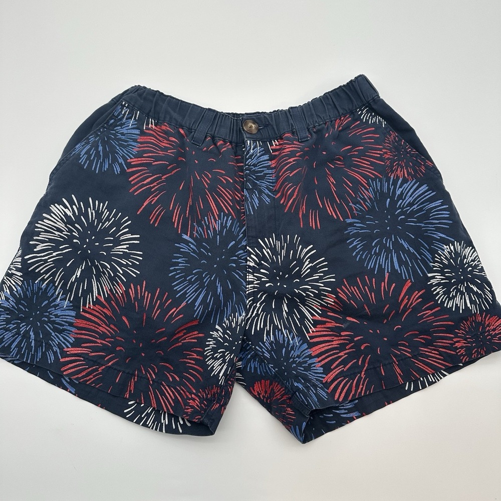 Chubbies Originals Stretch USA Shorts 4.5" Firework AOP Made in USA Men's M Blue